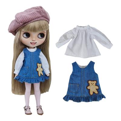 Rakulifey Blythe Clothes Neo Blythe Outfit Set Obitsu Set (Outerwear, Dress, 24) 2-Piece