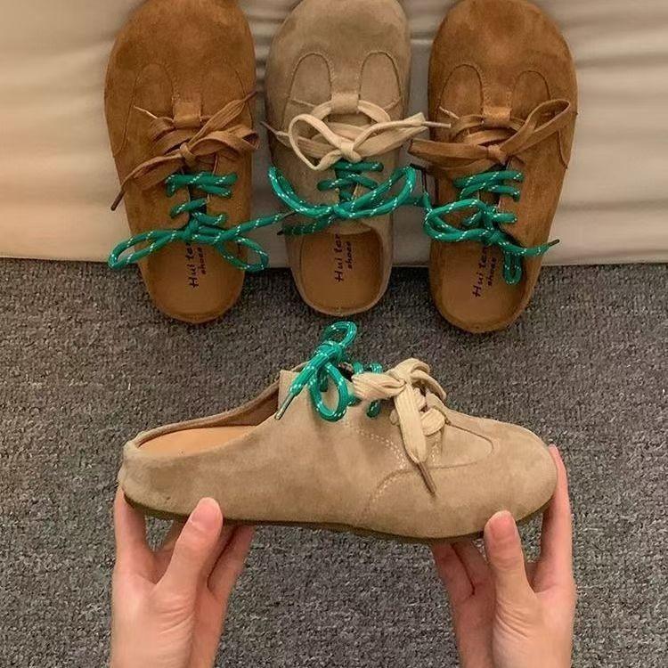 Fashion Flats Woman Slippers Spring Slingback Cozy Shoes Casual Women Sandals 2025 Brand Designer Fashion Mules Shoes Women’s Chaussures