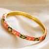 Emaille Vintage Cloisonné Armreif Traditionell Floral Bunter Blumenarmreif Klassisches Chinesisches Damen-Handarmband