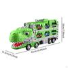 Dinosaur Track Transporter Set, Truck Car Toy, Novel Folding Ejection for