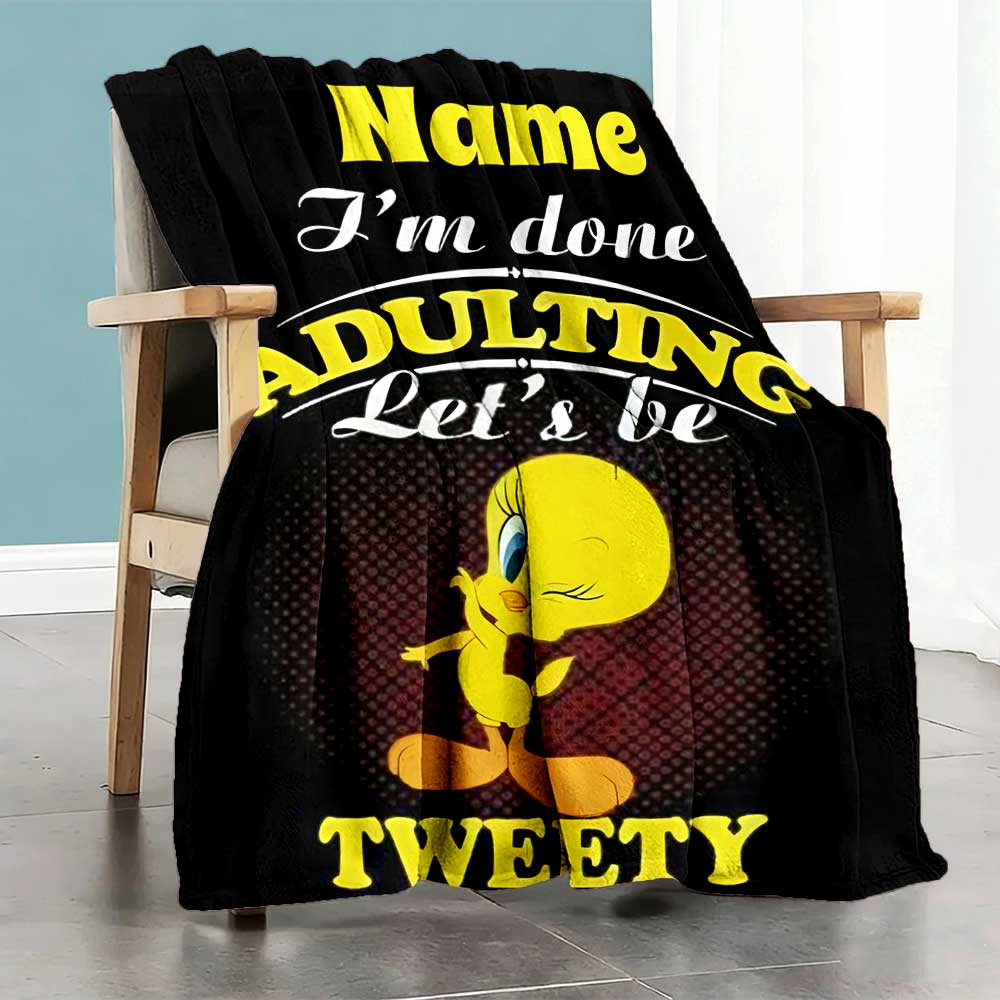 Warner (34) Customize Your Name Blanket Cozy Personalized Blanket Soft & Cozy Great for Bedding Picnics Nap Living Room Four Seasons Multipurpose