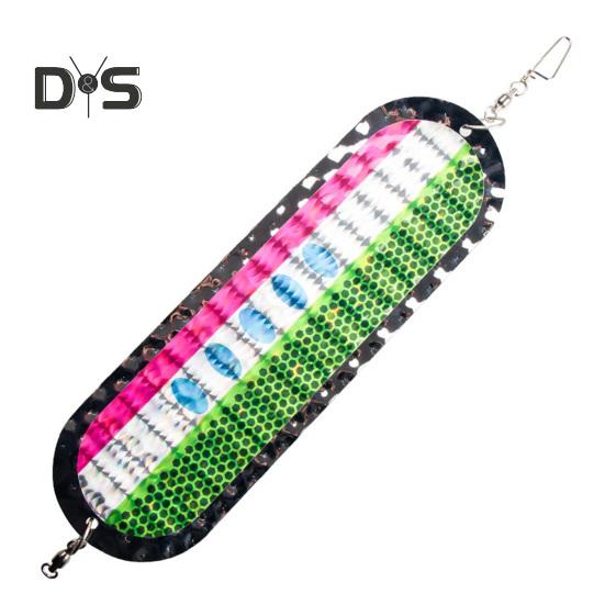 

Рыболовная приманка из нержавеющей стали для троллинга с яркими цветами, металлическая приманка для ловли лосося и форели, приманка-приманка, универсальная для активного отдыха B