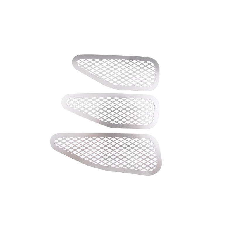 

Передняя крышка двигателя из нержавеющей стали, вентиляционные отверстия, накладка на выпускное отверстие для воздуха для Toyota FJ Cruiser 2007-авто серебряный