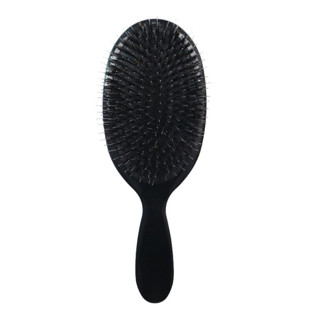 

Luxury Paddle Hair Brush Anti Static Hairdressing Massage Comb Durable Oval Hair Brush Women чорний