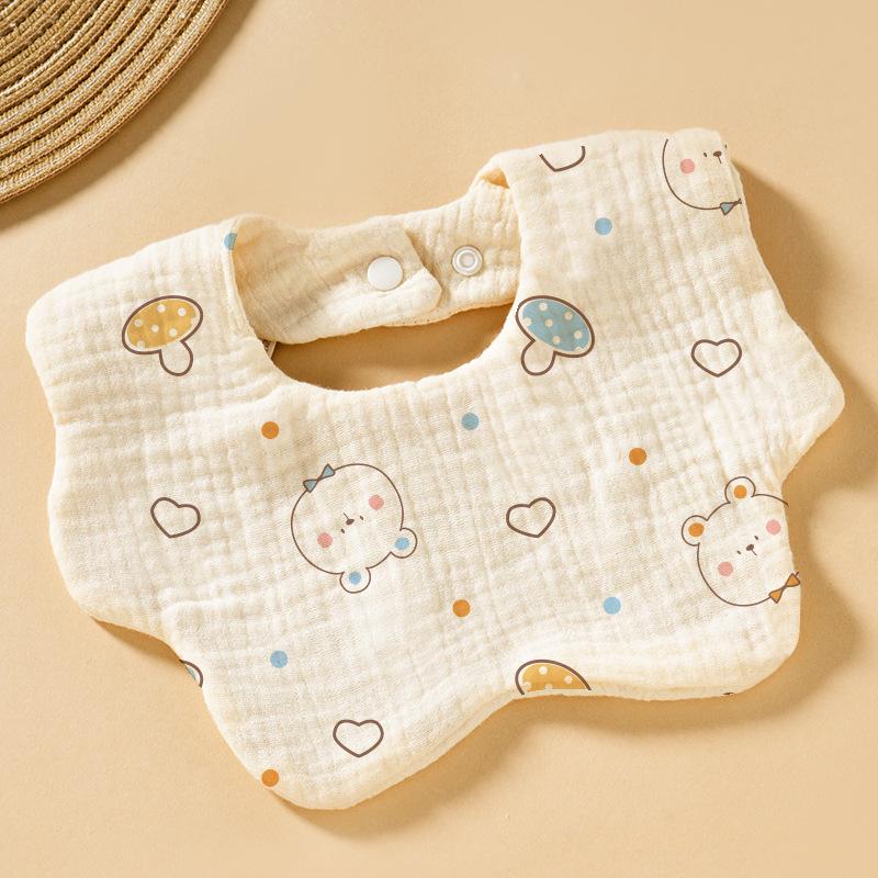 Baby Cotton Bib & Scarf Set - Infant Triangle Design