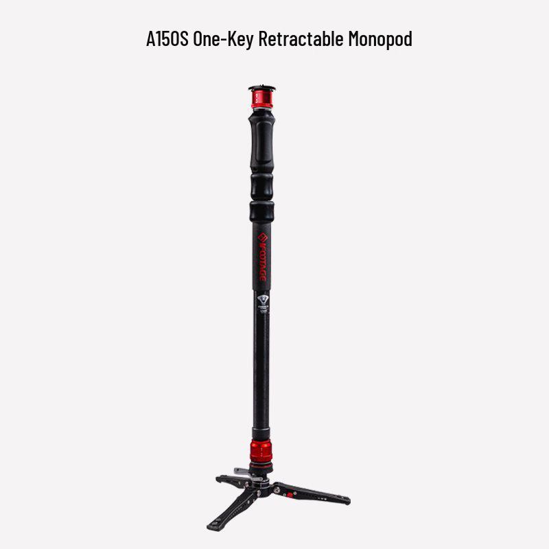 A150S Monopod with One-Key Retract, Quick Foot Pedal Release, Outdoor Portable.