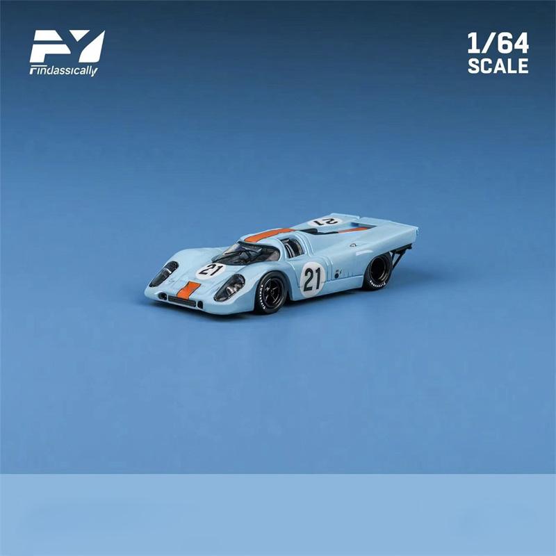 Findclassically 1:64 917K Gelb Weiß / Blau Diecast Modellauto