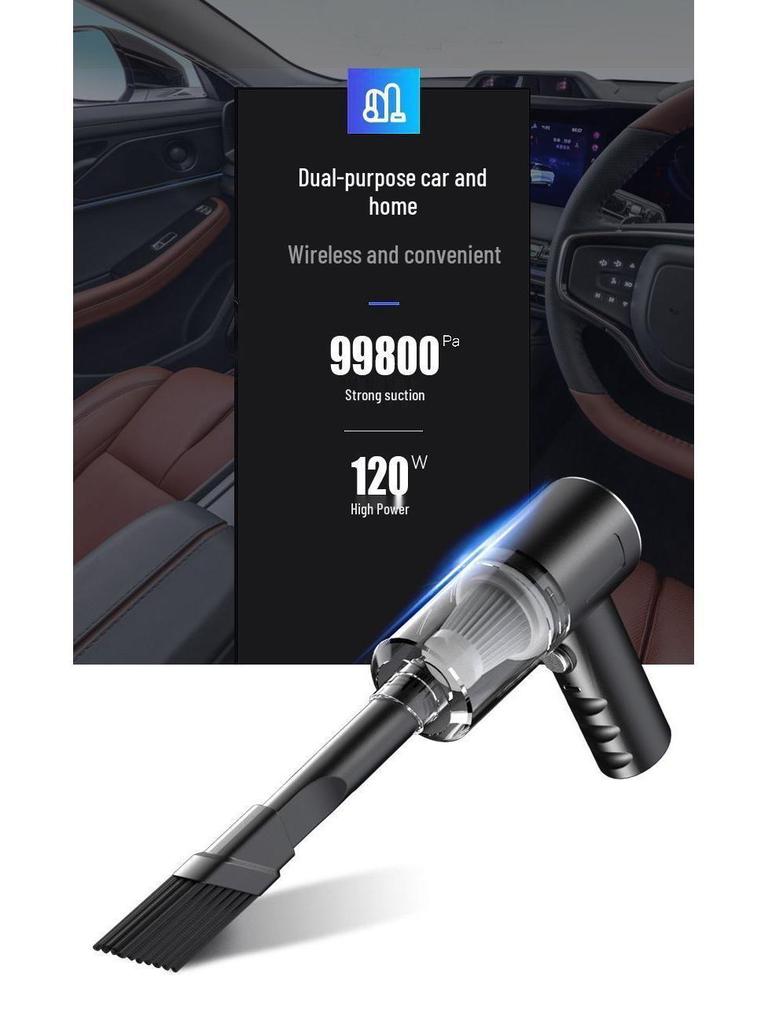 High Suction Dual-Use Mini Handheld Vacuum for Cars and Homes