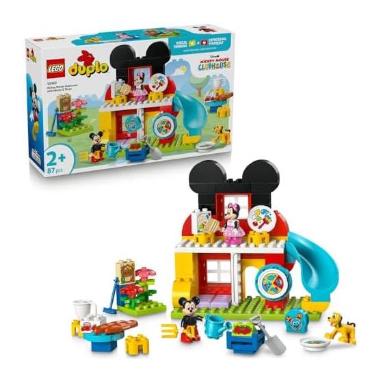 LEGO Duplo Давайте играть с Микки, Минни и Плуто Клуб Микки Мауса Игрушка Подарок на день рождения Конструктор Обучающий Мальчики Девочки Дети 1,5 года