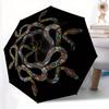 1pc Snakes, Mandala Automatic Open/close Folding Umbrella, Compact Portable Travel Umbrella, Durable Construction Yy250809065