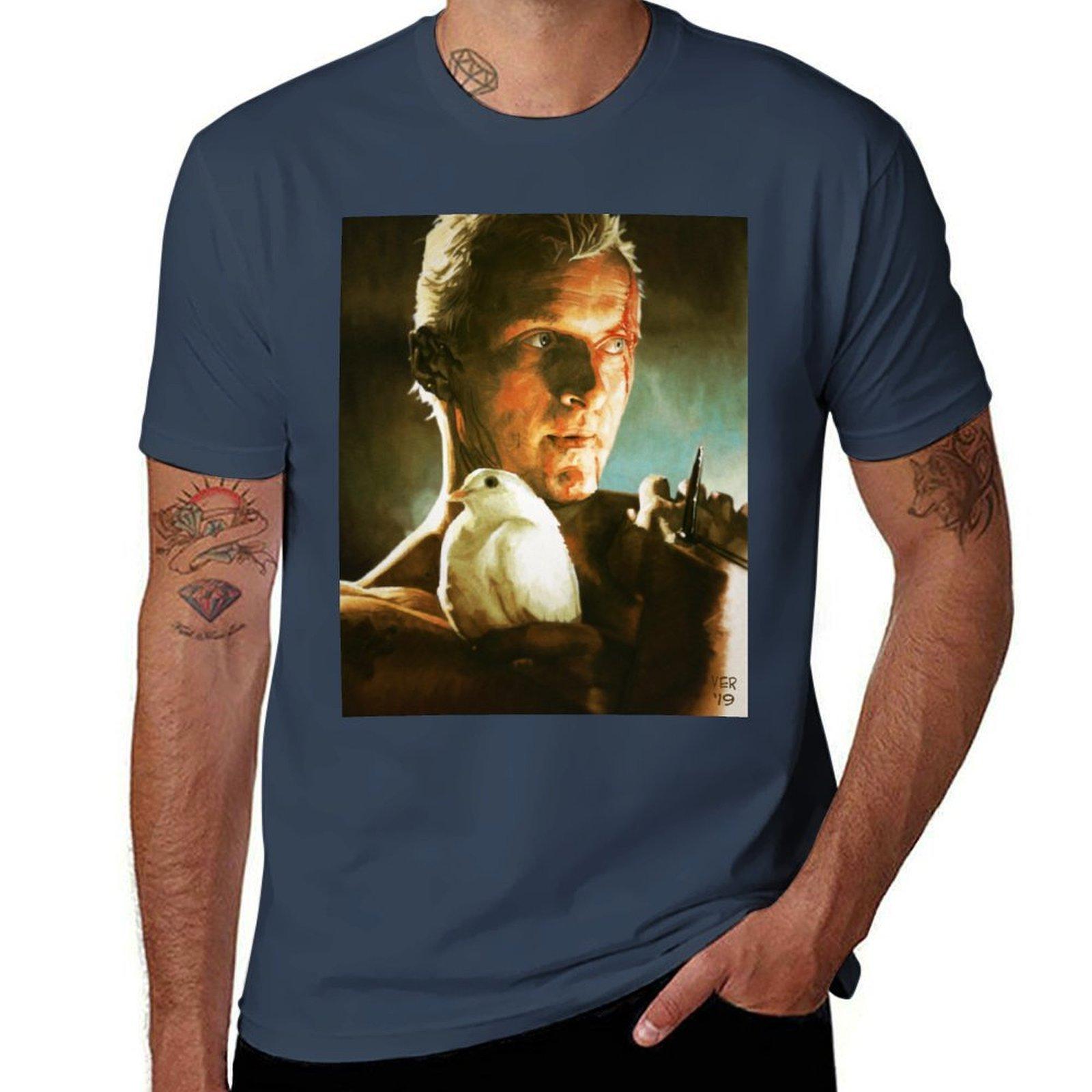 Rutger Hauer Tshirt Fashion Pattern Printed Tee Shirt S