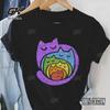 I‘ll Do It Tomorrow Funny Graphic T Shirts for Women Harajuku Style Cartoon Cat Love Pattern Women's Kawaii Clothes  Streetwear