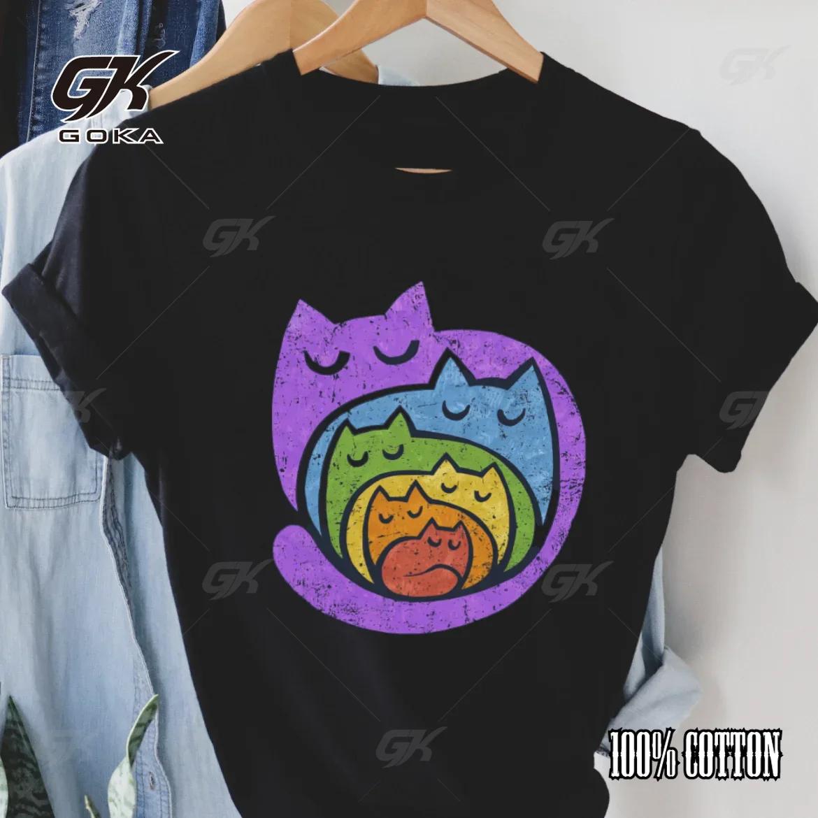 

I‘ll Do It Tomorrow Funny Graphic T Shirts for Women Harajuku Style Cartoon Cat Love Pattern Women s Kawaii Clothes Streetwear 4XL