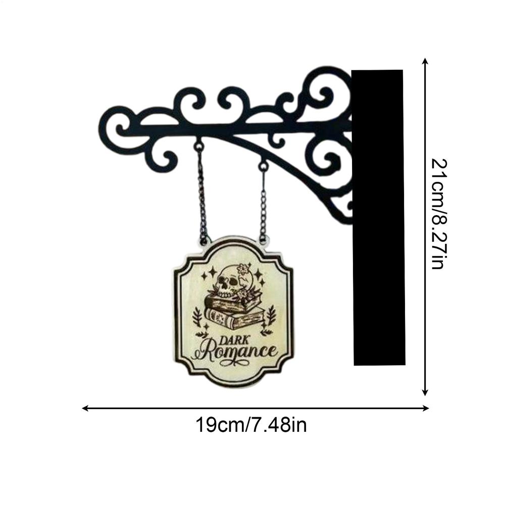 Book Decor for Shelf Book Lover Hangable Sign Accessories for Bookworm Reader Wall Art Home Classroom Halloween Decoration Men