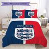 Ensemble de couette à motif de football anglais Housse de couette Taie d'oreiller Décoration de maison Cadeau d'anniversaire (1 * housse de couette + 2 * taie d'oreiller sans garnissage)