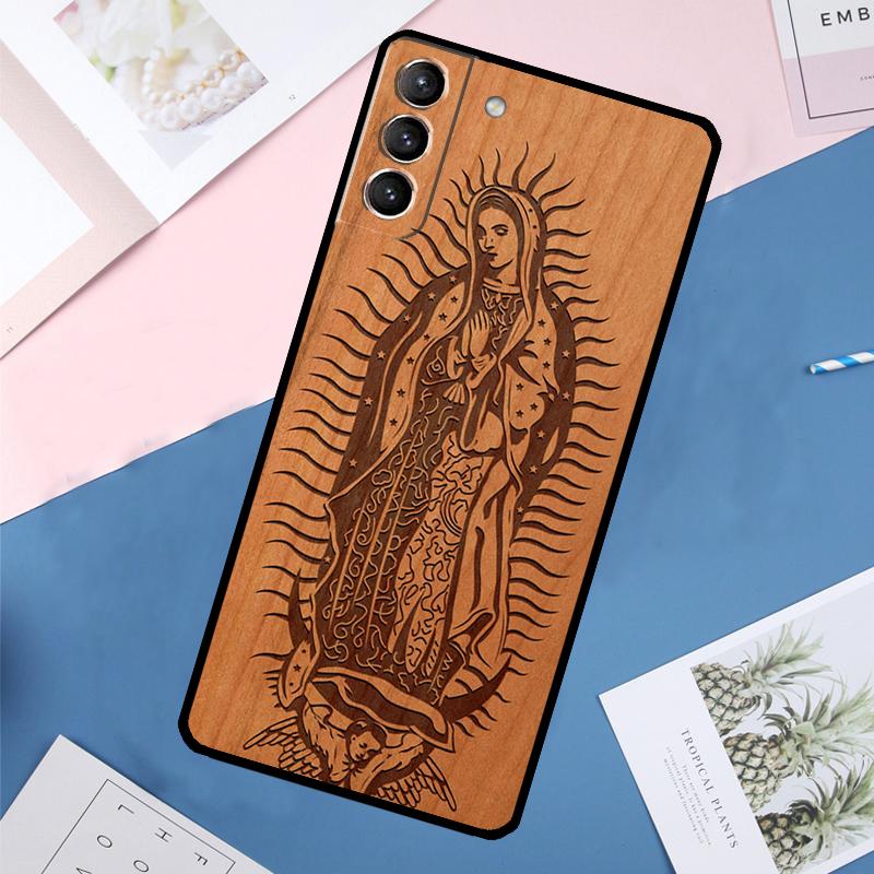 

Buddha Jesus Guadalupe Wood Case For Samsung Galaxy S24 Ultra S21 S22 S23 S25 Ultra S9 S10 Plus S20 FE S25 FE Back Cover Galaxy S24 Plus