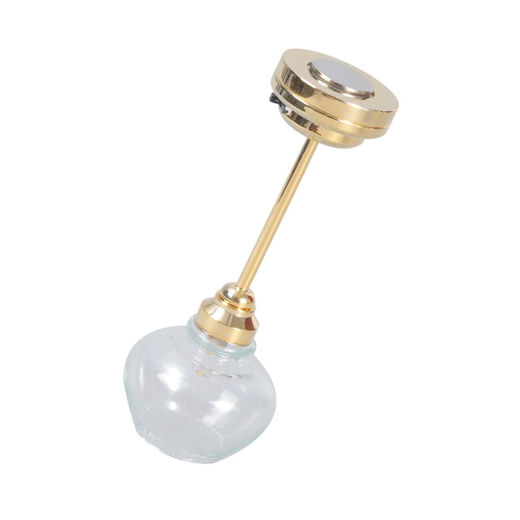 Puppenhaus Deckenleuchte im Maßstab 1:12 mit großem Glasschirm für Miniatur-Wohndekoration und realistischen Lichteffekt