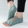 New Cotton Mesh Breathable Five-toes Yoga Socks Pilates Socks Silicone Anti-slip Sports Socks Indoor Dance Fitness Floor Socks