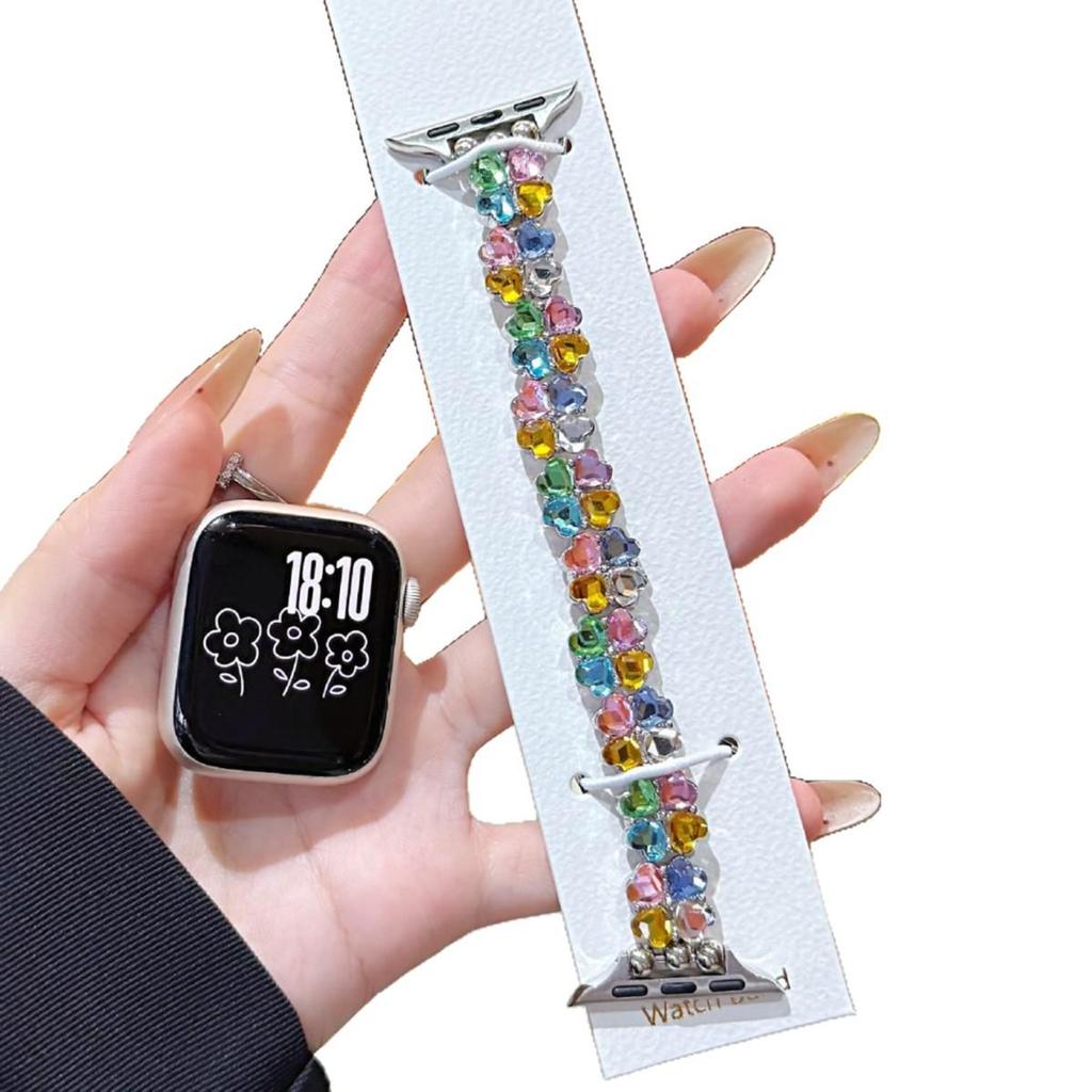 Λουράκι Ρολογιού με Καρδιά & Τριφύλλι για Apple Watch Series SE/11/10/9/8/7/6 και Huawei GT5, Xiaomi 89Pro