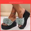 Summer Flat Flower Toe Post Sandals With Rubber Sole For Women