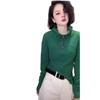 Women's High Neck Hooded Solid Sweatshirt - 2025 Spring/Autumn Fashion, Loose & Versatile Style