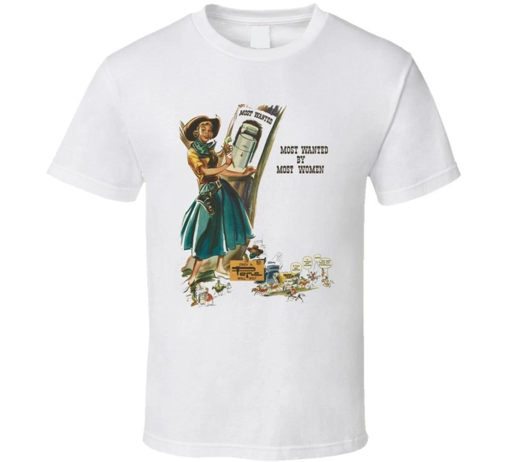 

Most Wanted Retro Vintage T-shirt Western Tee Cowgirl 50s Cow Girl Guns 4XL