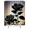 Monochrome Rose Shower Curtain - Elegant Black And White Floral Design For A Waterproof And Unique Bathroom Dcor Set