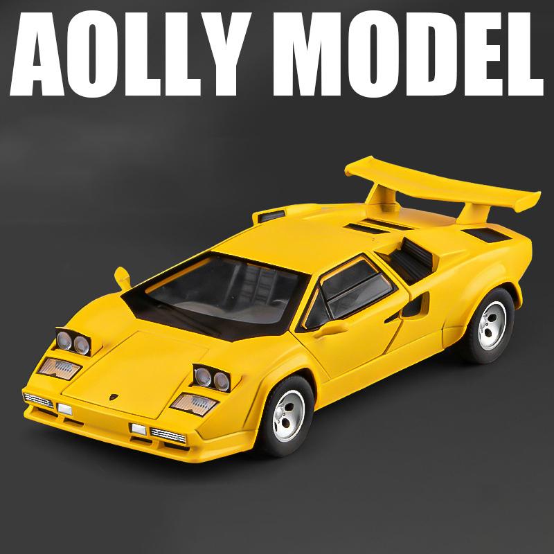 1/24 Lamborghinis LP500S Supercar Toy Car Model Wheel Steering Sound and Light Children's Toy Collectibles Birthday Gift