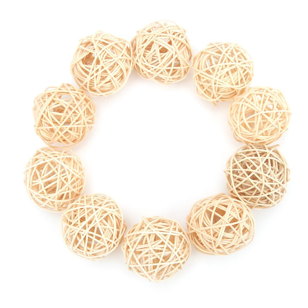 Sepak Takraw Spielzeug, natürliche Farbe, Rattan, sicheres und harmloses Papageien-Kleintier-Kauspielzeug für Papageien