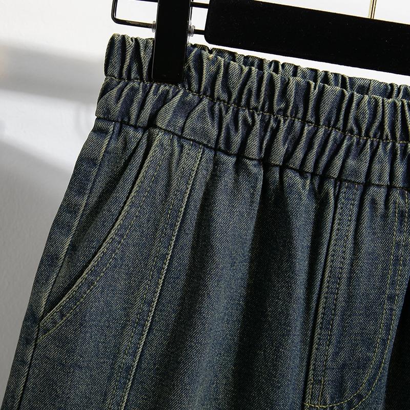 DIMANAF 2026 Autumn Winter Plus Size Women Vintage High Waist Loose Jeans Casual Streetwear Denim Pants