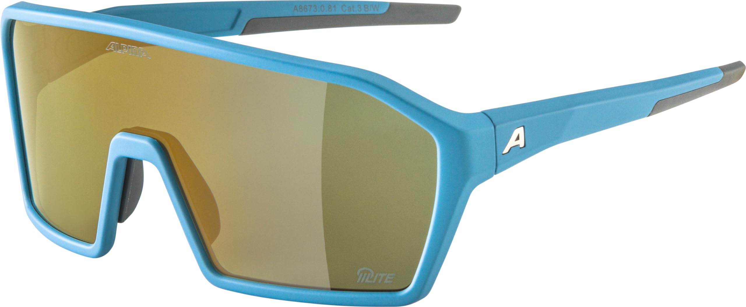 

Alpina RAM Sports Sunglasses with Lightweight Q-LITE High-Contrast Mirror, Anti-Fog,