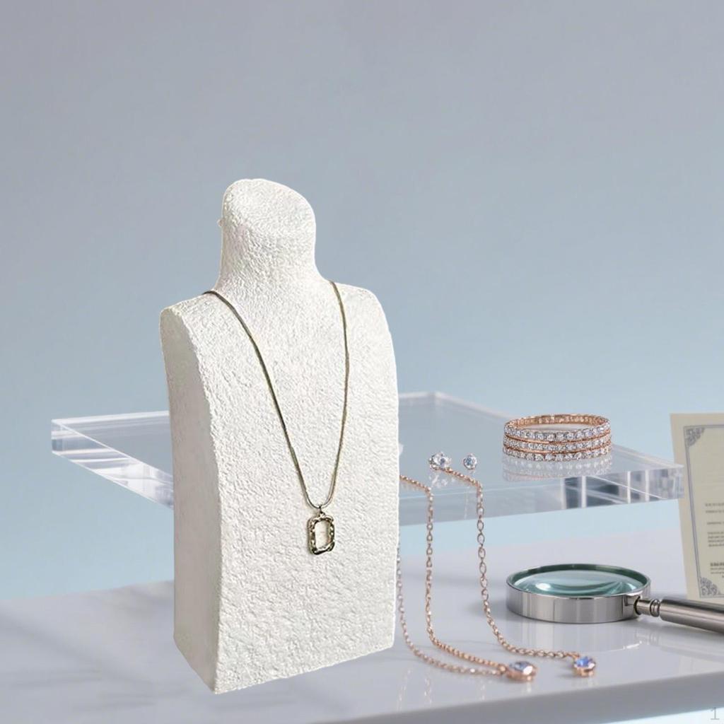 Jewelry Bust Display Holder Organizer Tabletop Home Ornament Retail Store Stable Elegant