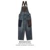 Unisex Japanese Retro Overall Jeans with Contrasting Suspenders