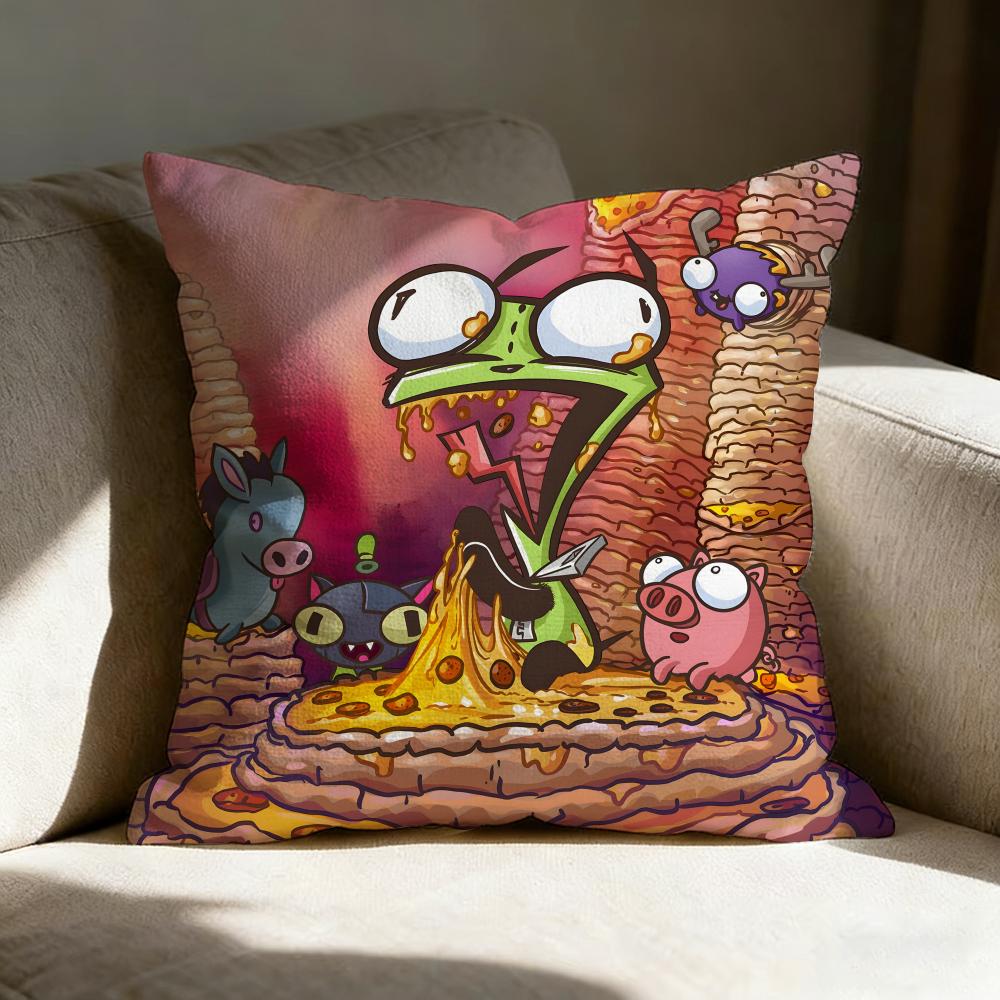 IInvader Zim Game Pillow Case Pillowcase Doublesided Printed Sofa Cushion Bedroom Headboard Pillow