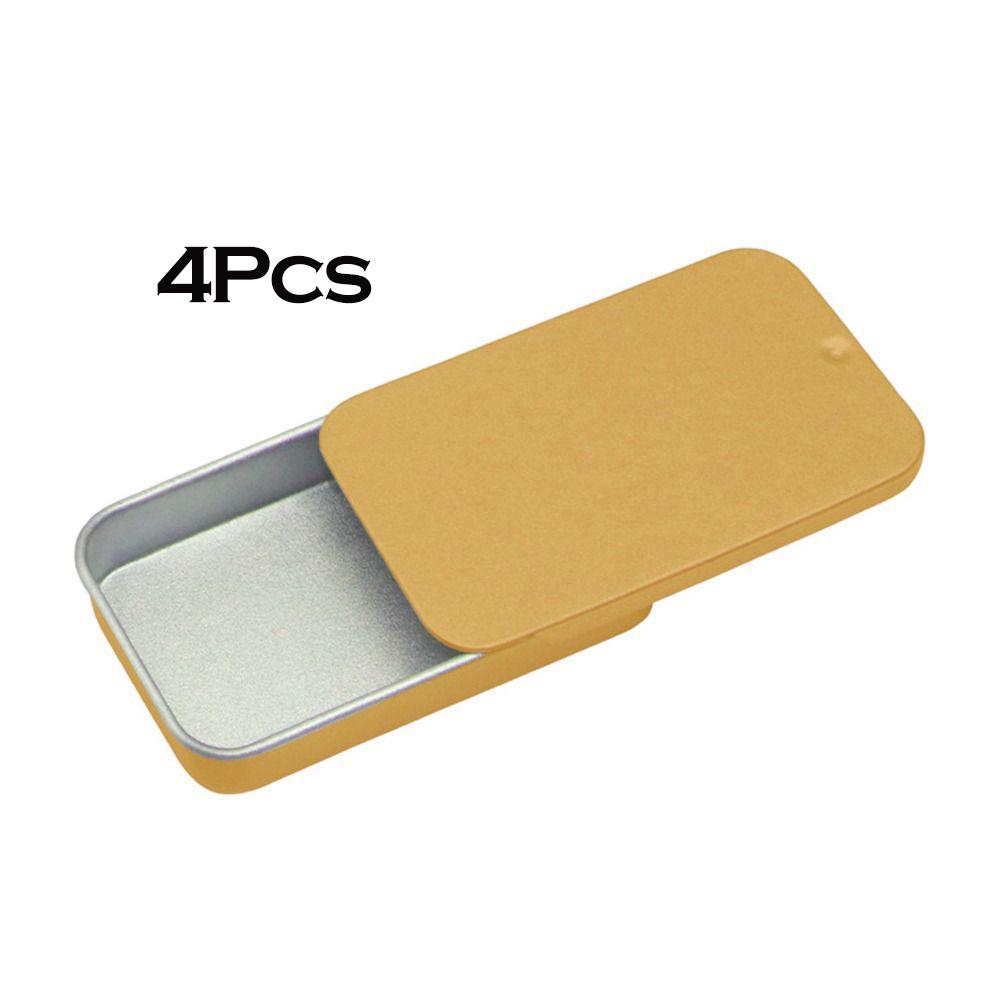 1 Stück Mini-Blechdose in verschiedenen Größen, Schiebdeckel, rechteckig, leere Dosen, Aufbewahrungsbox, Hochzeits-Schmuck-Pillen-Dosen, tragbare Blechdosen, Behälter