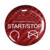 Red Carbon Fiber Engine Start Stop Button Cover Trim Decor Fit for Ford Mustang GT 15 19