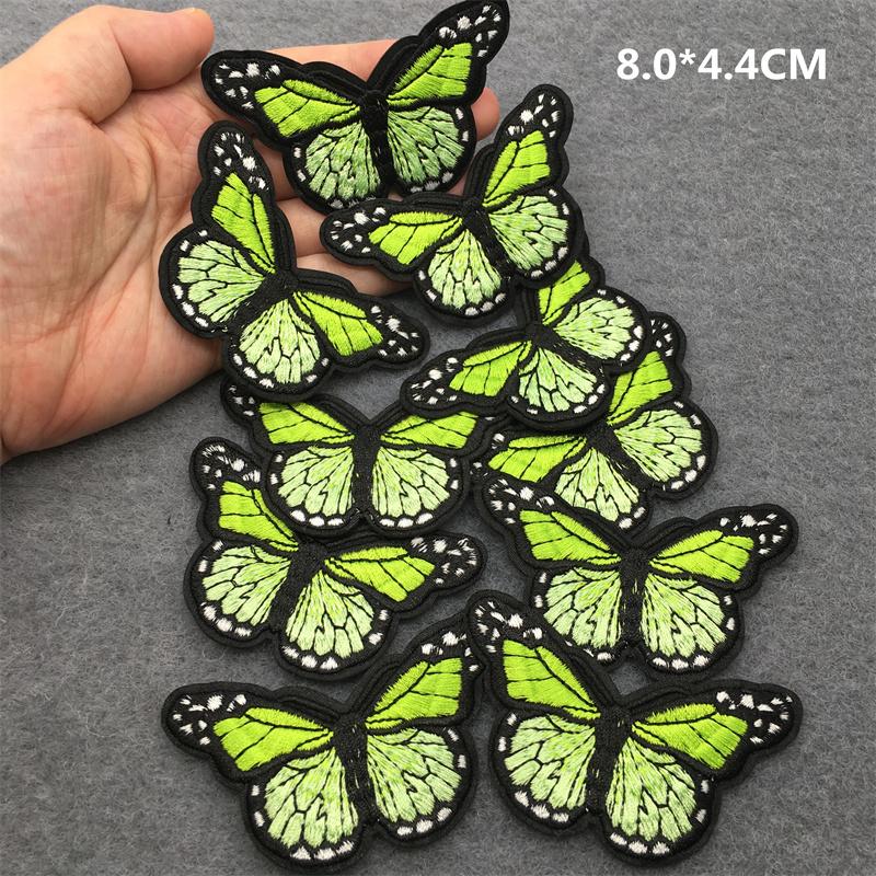 10Pcs Butterfly Patches Applique For Clothing Embroidery Patches On Clothes Diy Ironing Sewing Children Kids Stickers
