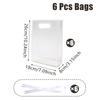 10Pcs Clear Plastic Gift Bag with Die Cut Handles Reusable PP Flower Bag with Ribbon for Wedding Bridal Birthday Party Business