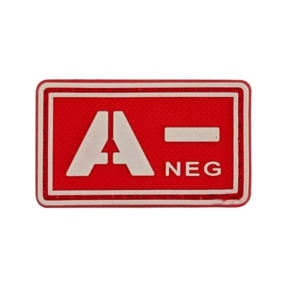 PVC Glue Stamp Blood Type Magic Sticker Embroidered Patch Emergency Armband  Helmet Decoration