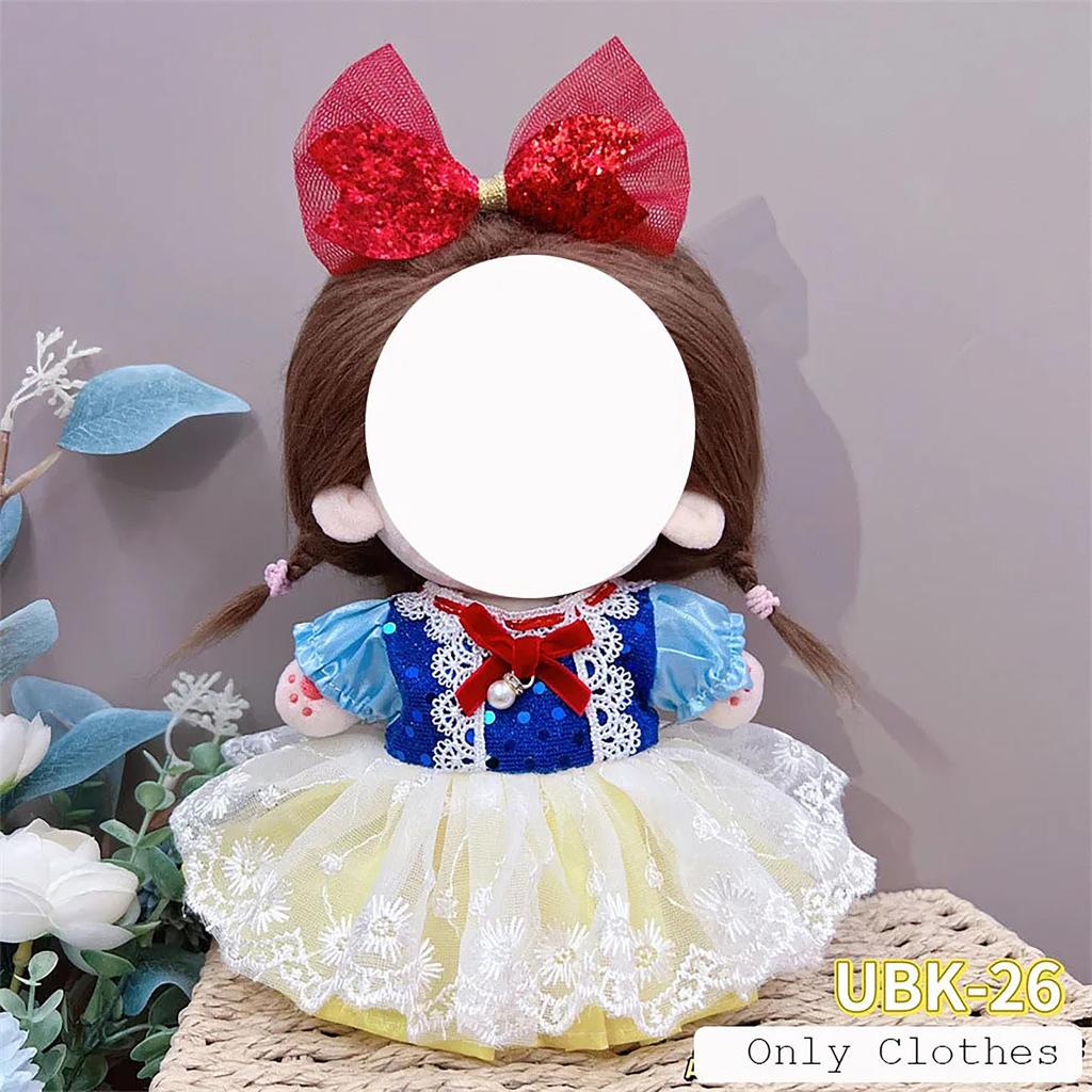 Cute Sweet 20cm Plush Cotton Doll Dress Doll Costume Change Clothes Kids Toys Soft Dolls Clothes Collection Gift