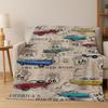 Retro Route66 America Mother Road Sign Flannel Blanket Soft Warm Throw Blanket for Bedroom Living Room Bed Travel Camping Picnic