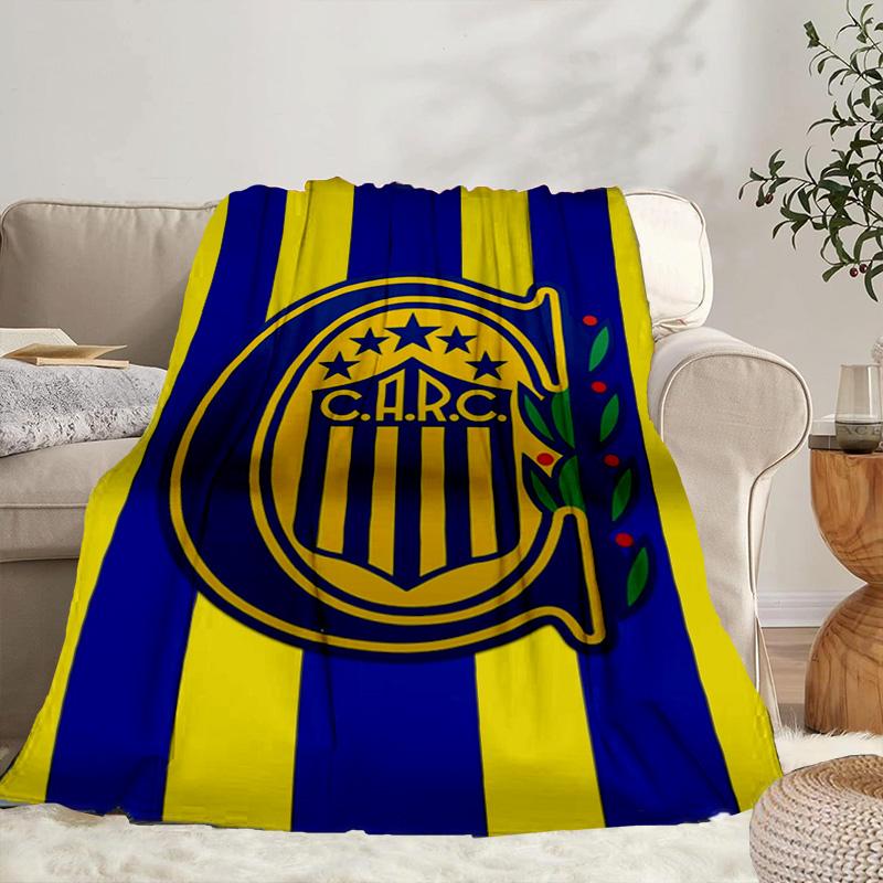 Rosario Central Crest Portable Blanket/Soft Blanket Bedding Blanket Suitable for Travel Camping Living Rooms Offices Sofas Fan Gifts