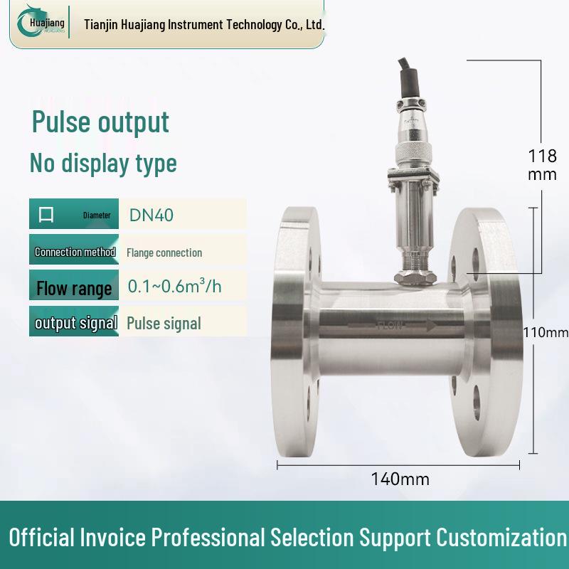 Turbine Flowmeter Accessories: LWGY Liquid & Diesel Smart Meter with Flange, Thread, or Clamp Options