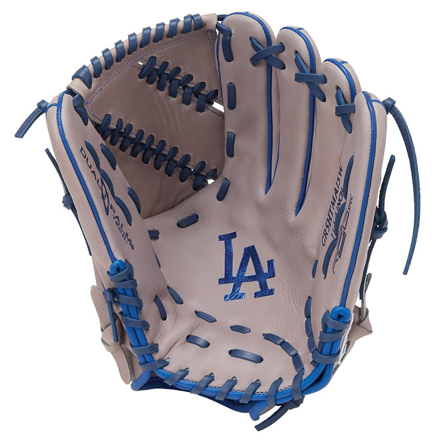 Rawlings Baseball HYPER TECH MLB TEAM Dodgers Throw Glove, Softball, GR5HTMA15W, II, 11.75-inch, Pitcher's Glove, Right-Handed