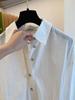2026 Korean Artistic Solid Color Irregular Loose Plus Size Long Sleeve Shirt for Women