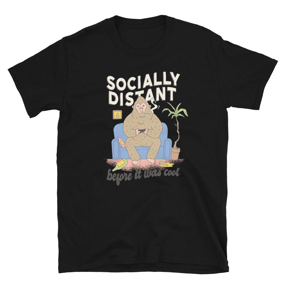 Social Distancing Bigfoot Classic Style T-Shirt XXXL
