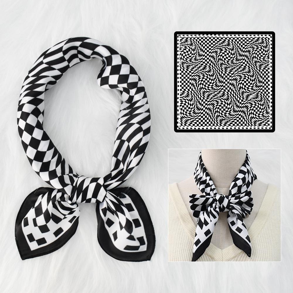 

Женский новый модный шелковый шарф с имитацией атмосферы, защитный шарф для шеи, весна, лето, осень, квадратный шарф 70*70CM