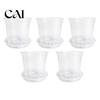 Orchid Pots with Ventilation Holes Clear Plastic Pot Saucer, Plant Lightweight Seedings Starting Trays Drainage Holes, Ventilated Flower for
