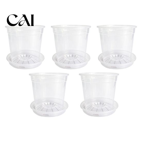 Orchid Pots with Ventilation Holes Clear Plastic Pot Saucer, Plant Lightweight Seedings Starting Trays Drainage Holes, Ventilated Flower for