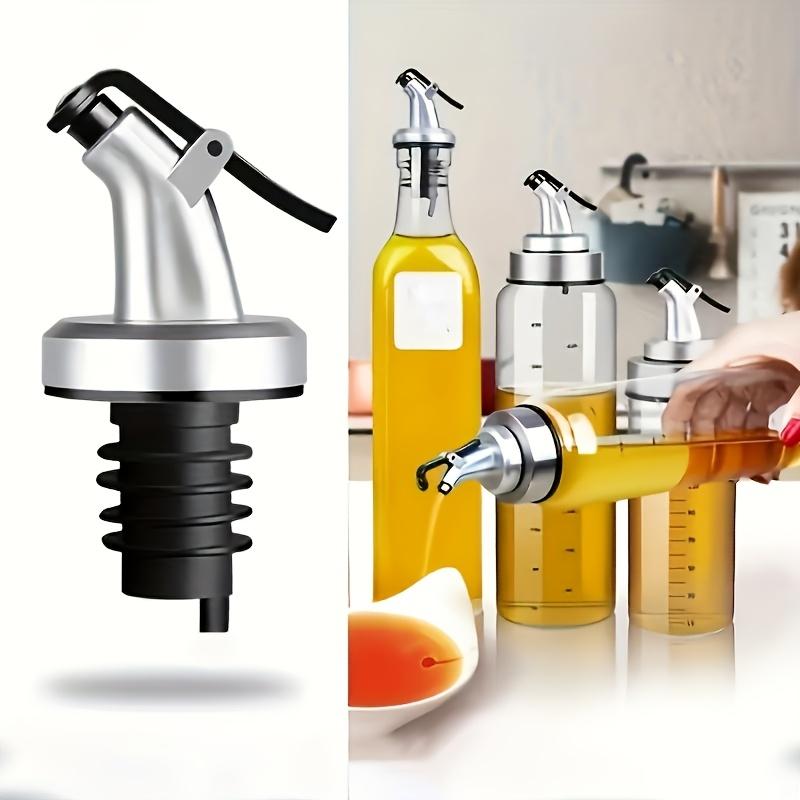 3pcs Oil Bottle Stopper Controllable Sealing Oil Bottle Nozzle Seasoning Soy Sauce Vinegar Bottles Mouth Stoppers No Oil Leakage